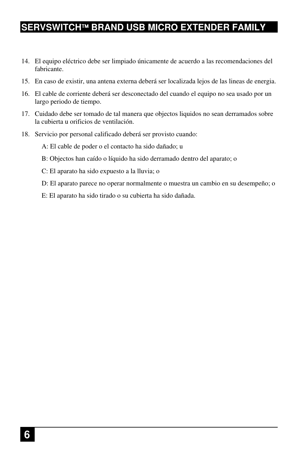 Servswitch brand usb micro extender family | Black Box ACU4222A User Manual | Page 7 / 41