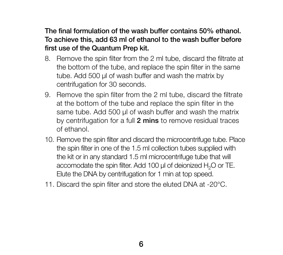 Bio-Rad Quantum Prep Plasmid Kits User Manual | Page 10 / 16