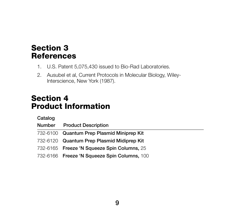 Bio-Rad Quantum Prep Plasmid Kits User Manual | Page 13 / 16
