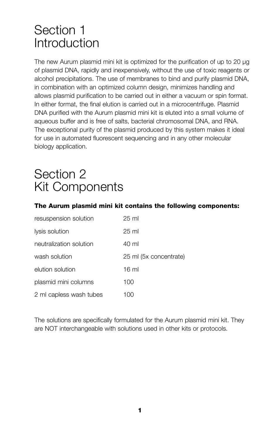 Bio-Rad Aurum™ Plasmid Mini Purification Module User Manual | Page 4 / 16