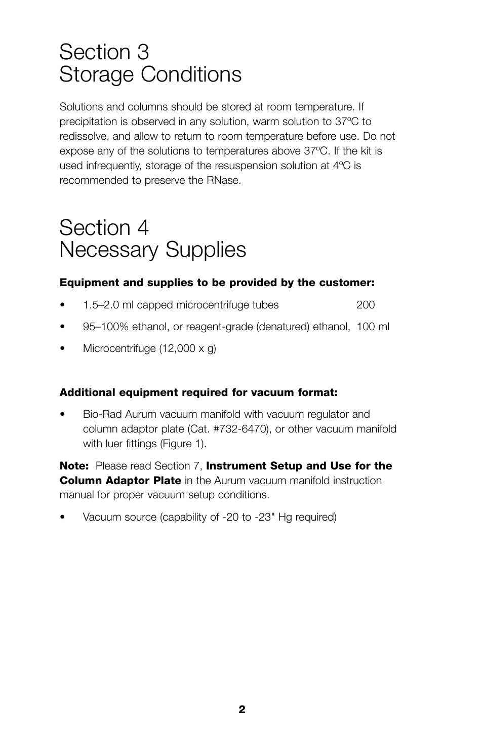 Bio-Rad Aurum™ Plasmid Mini Purification Module User Manual | Page 5 / 16