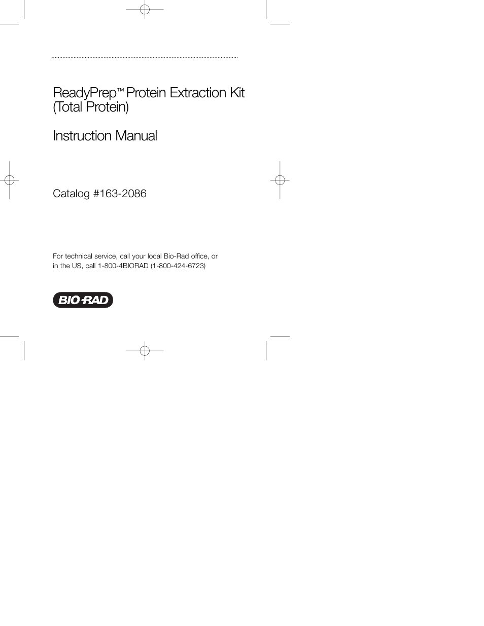 Bio-Rad ReadyPrep Protein Extraction Kit (Total Protein) User Manual | 14 pages