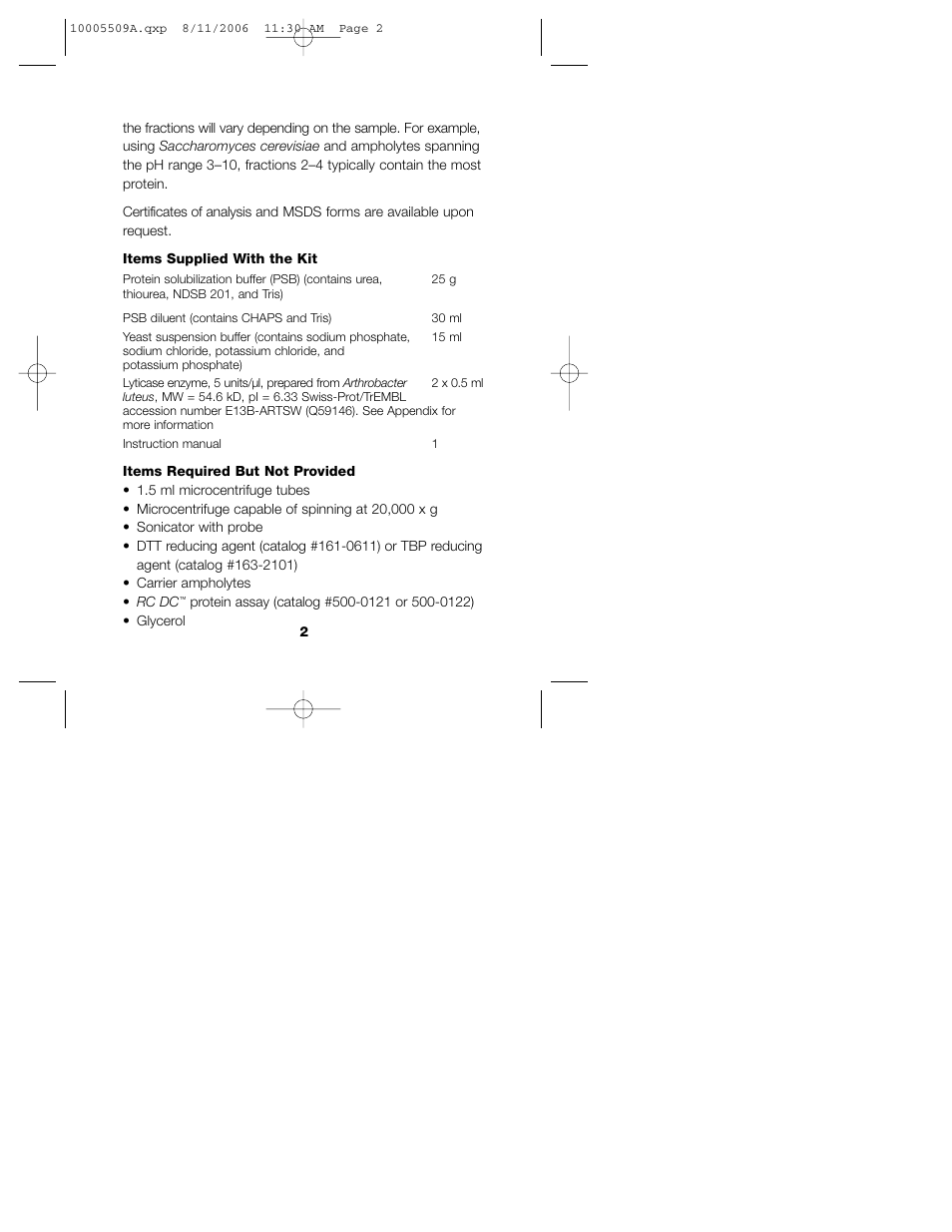 Bio-Rad MicroRotofor™ Cell Lysis Kits User Manual | Page 4 / 16