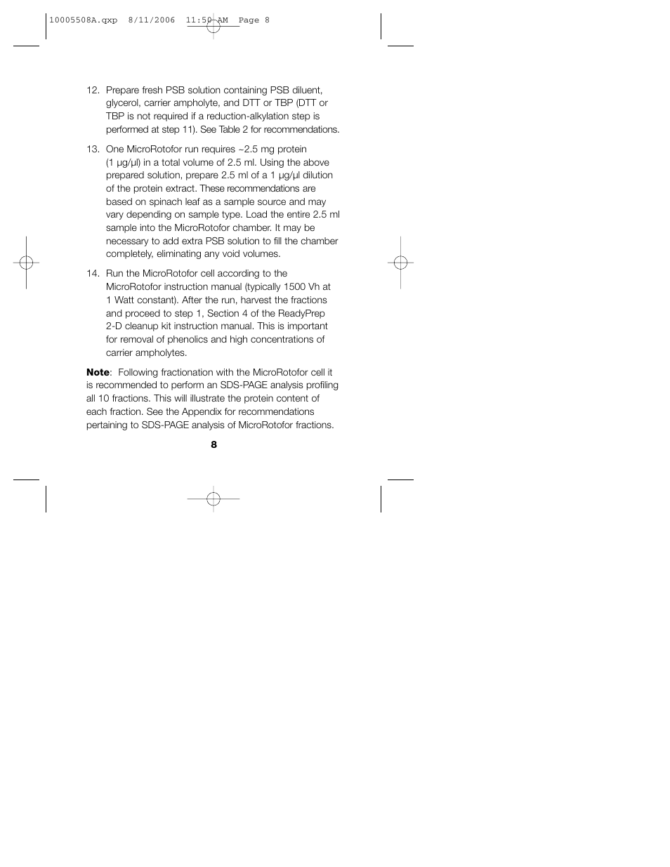 Bio-Rad MicroRotofor™ Cell Lysis Kits User Manual | Page 10 / 15