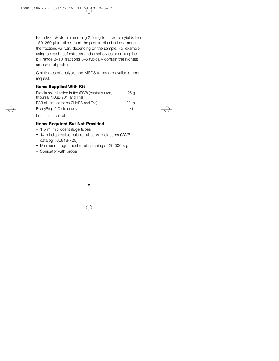 Bio-Rad MicroRotofor™ Cell Lysis Kits User Manual | Page 4 / 15