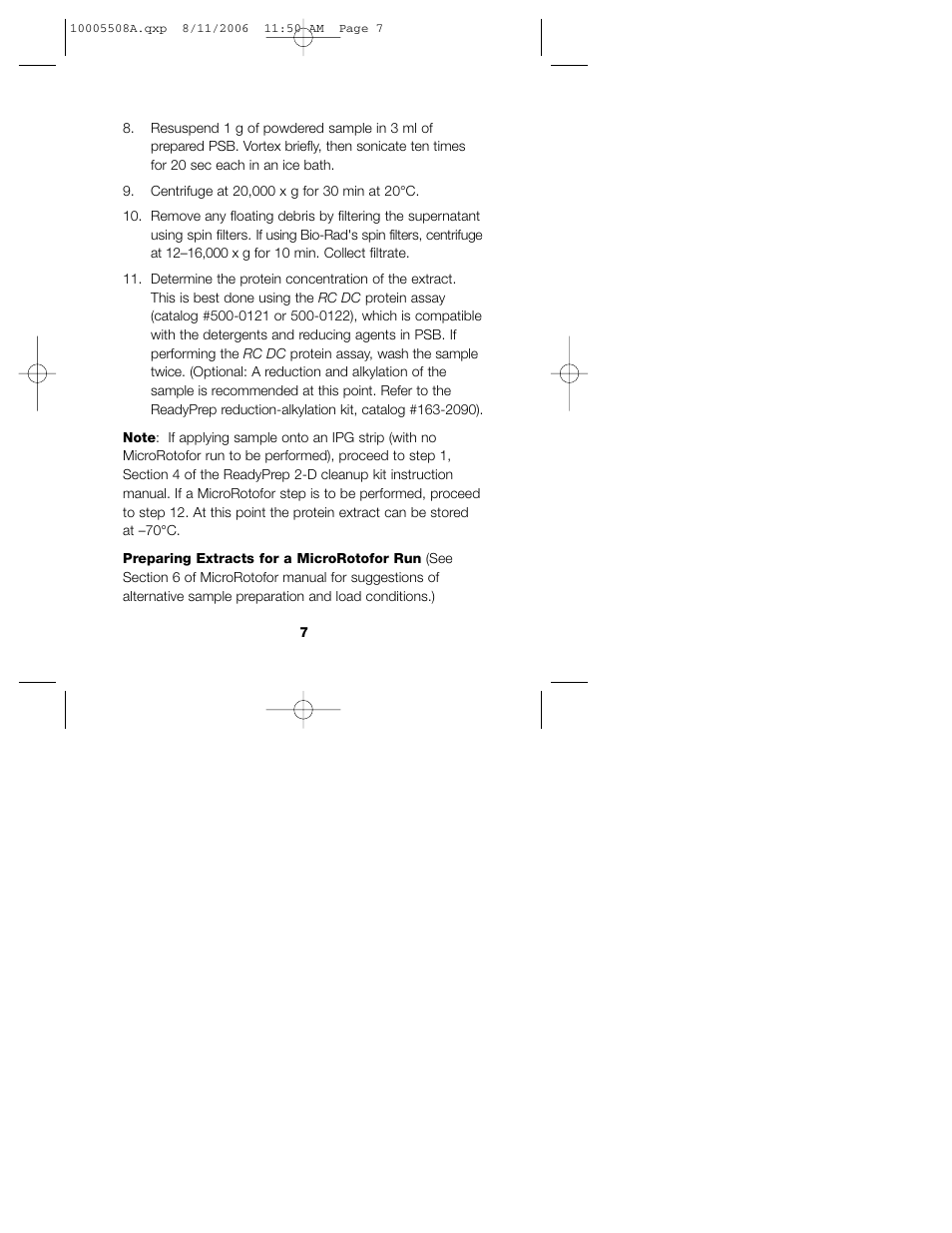 Bio-Rad MicroRotofor™ Cell Lysis Kits User Manual | Page 9 / 15