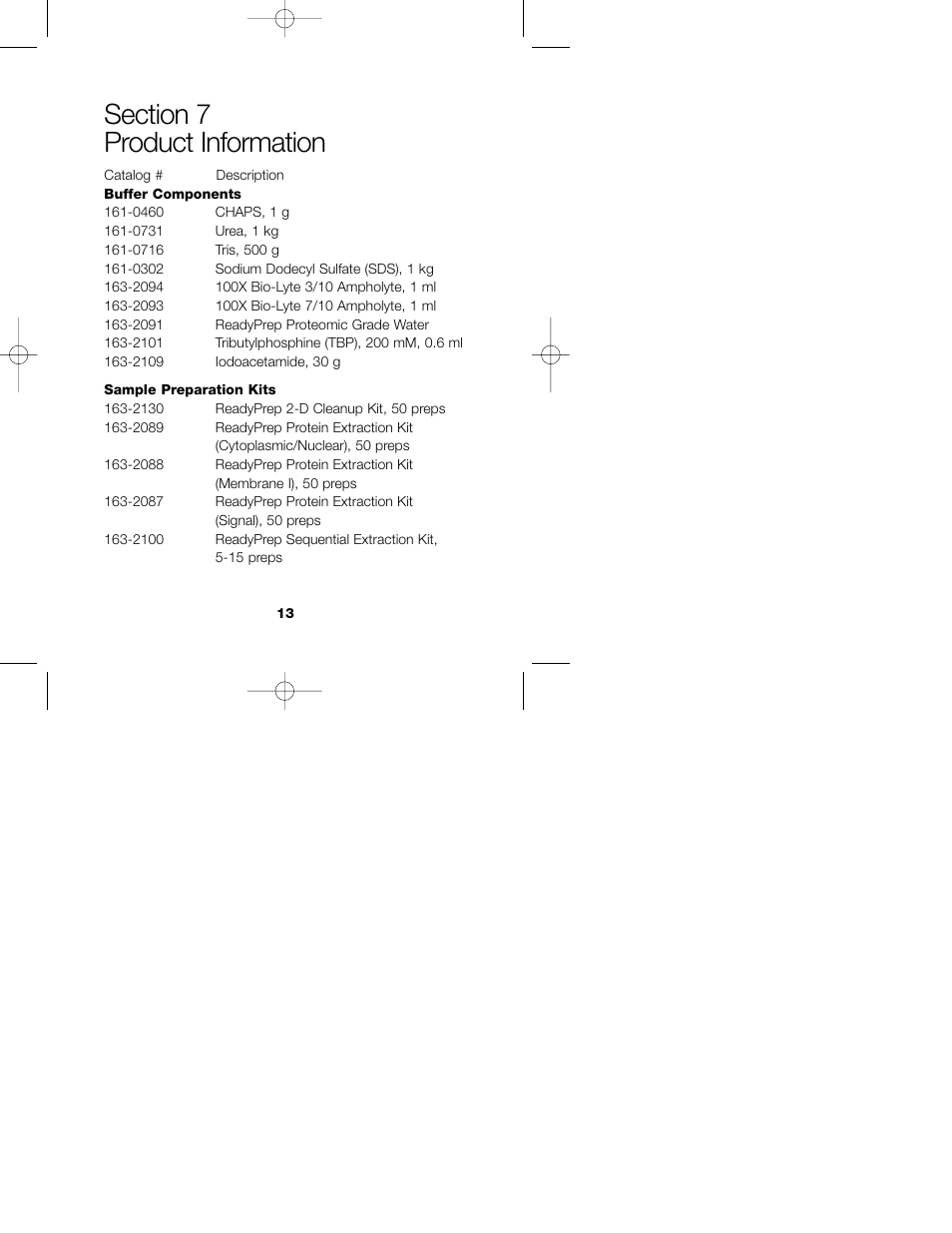 Bio-Rad ReadyPrep™ Reduction-Alkylation Kit User Manual | Page 16 / 17