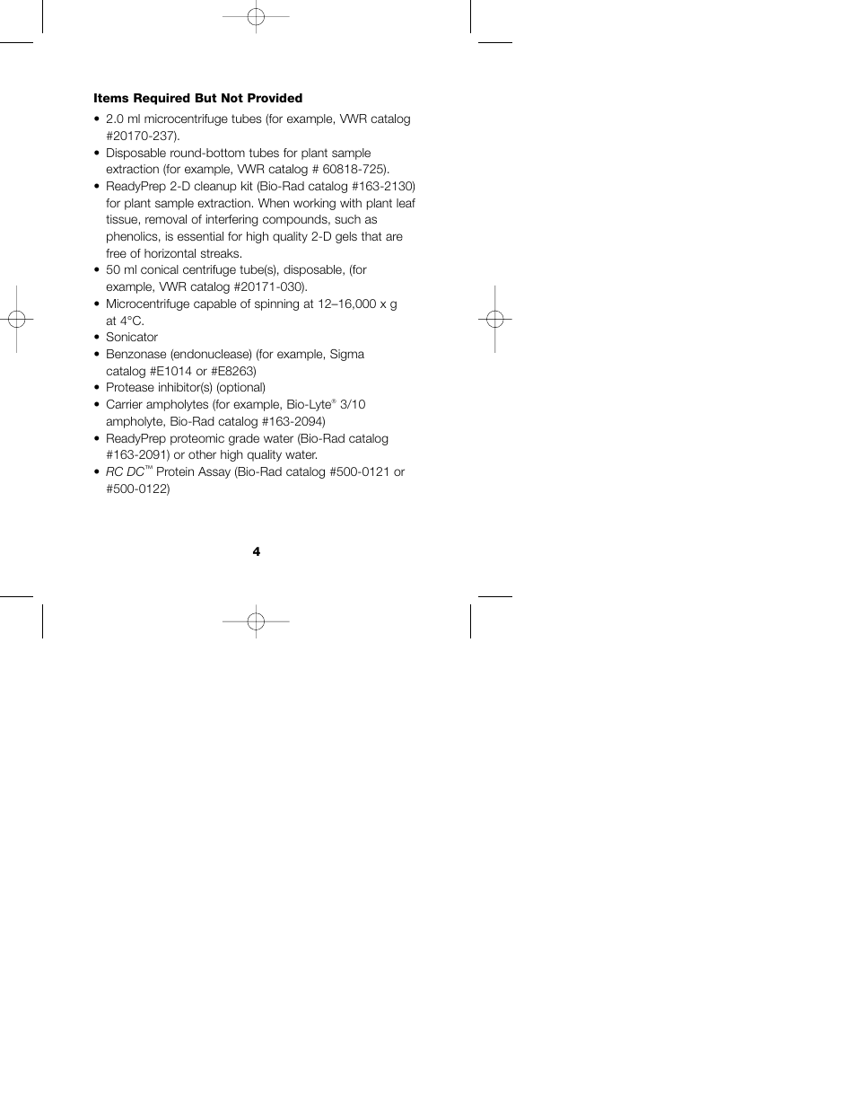 Bio-Rad ReadyPrep Protein Extraction Kit (Soluble/Insoluble) User Manual | Page 6 / 17