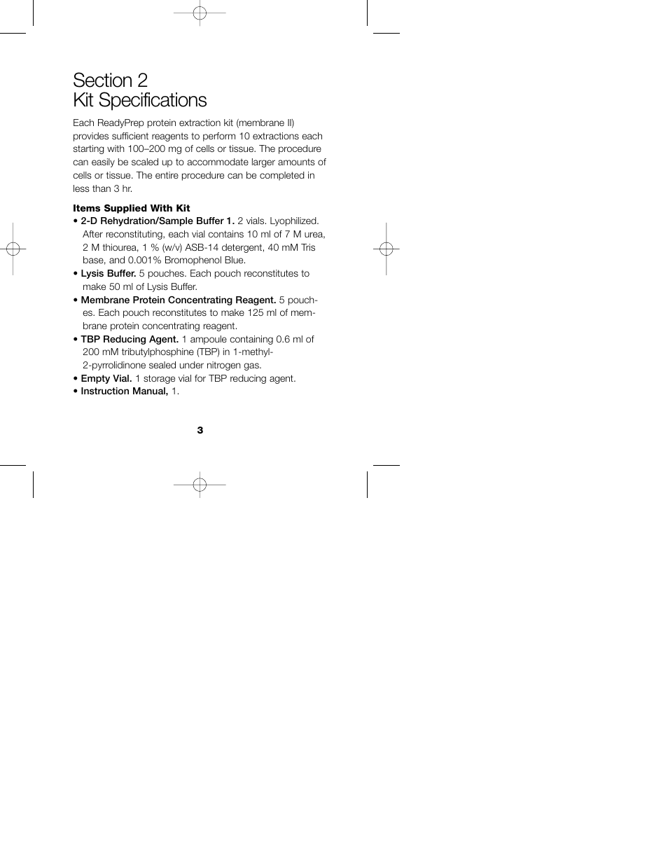 Bio-Rad ReadyPrep™ Protein Extraction Kit (Membrane II) User Manual | Page 5 / 20