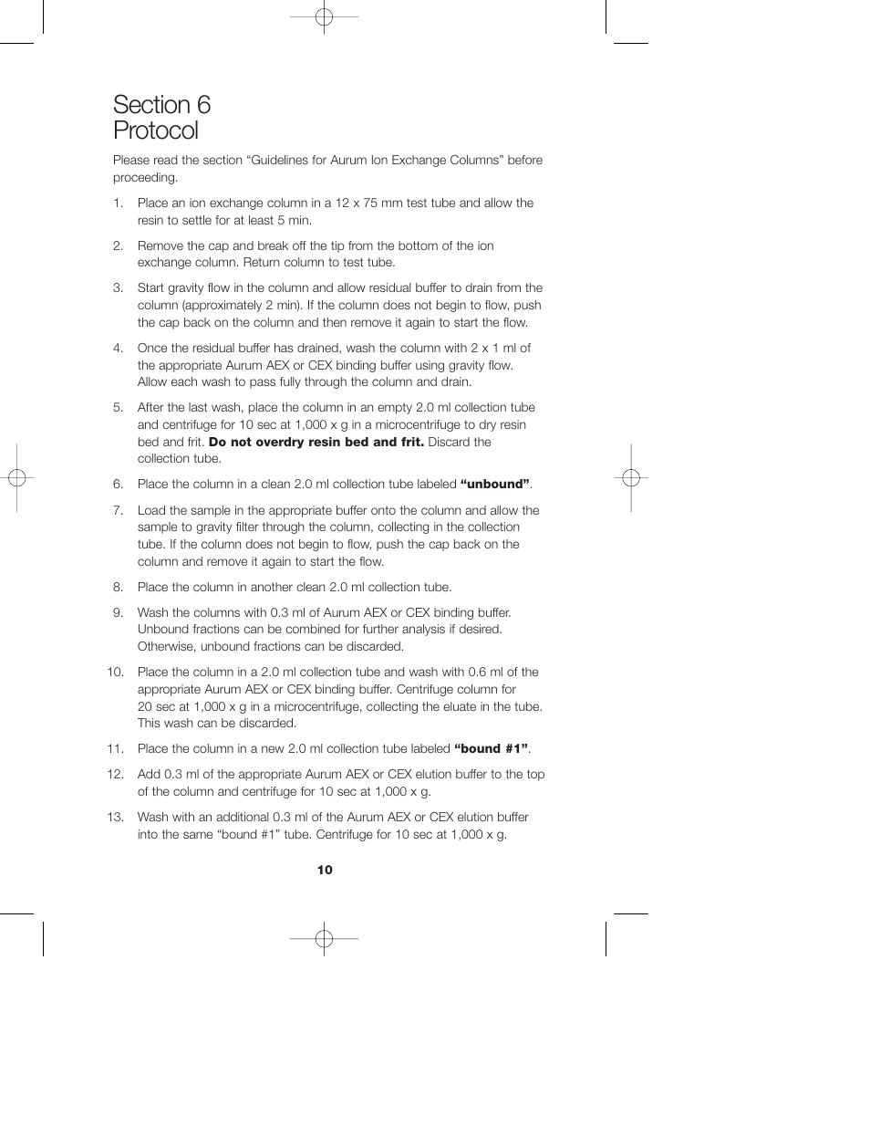 Bio-Rad Aurum Ion Exchange Mini Kits User Manual | Page 12 / 17