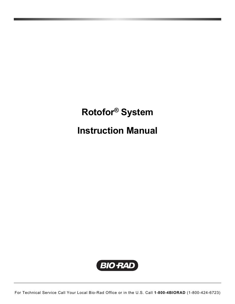 Bio-Rad Rotofor® and Mini Rotofor Cells User Manual | 52 pages