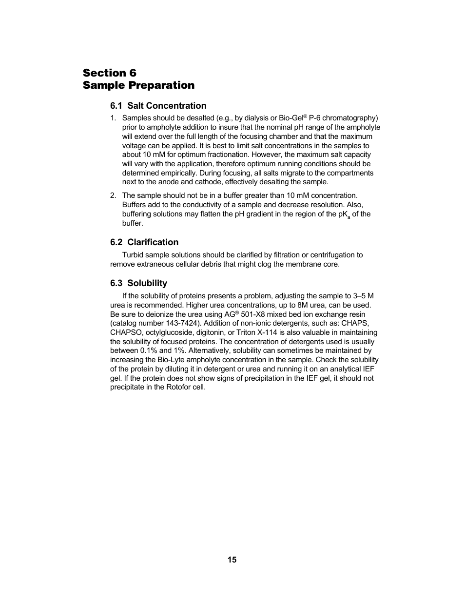 Bio-Rad Rotofor® and Mini Rotofor Cells User Manual | Page 19 / 52