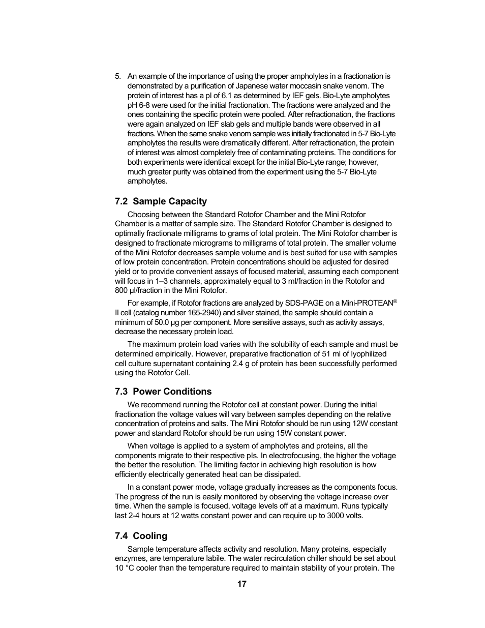 Bio-Rad Rotofor® and Mini Rotofor Cells User Manual | Page 21 / 52