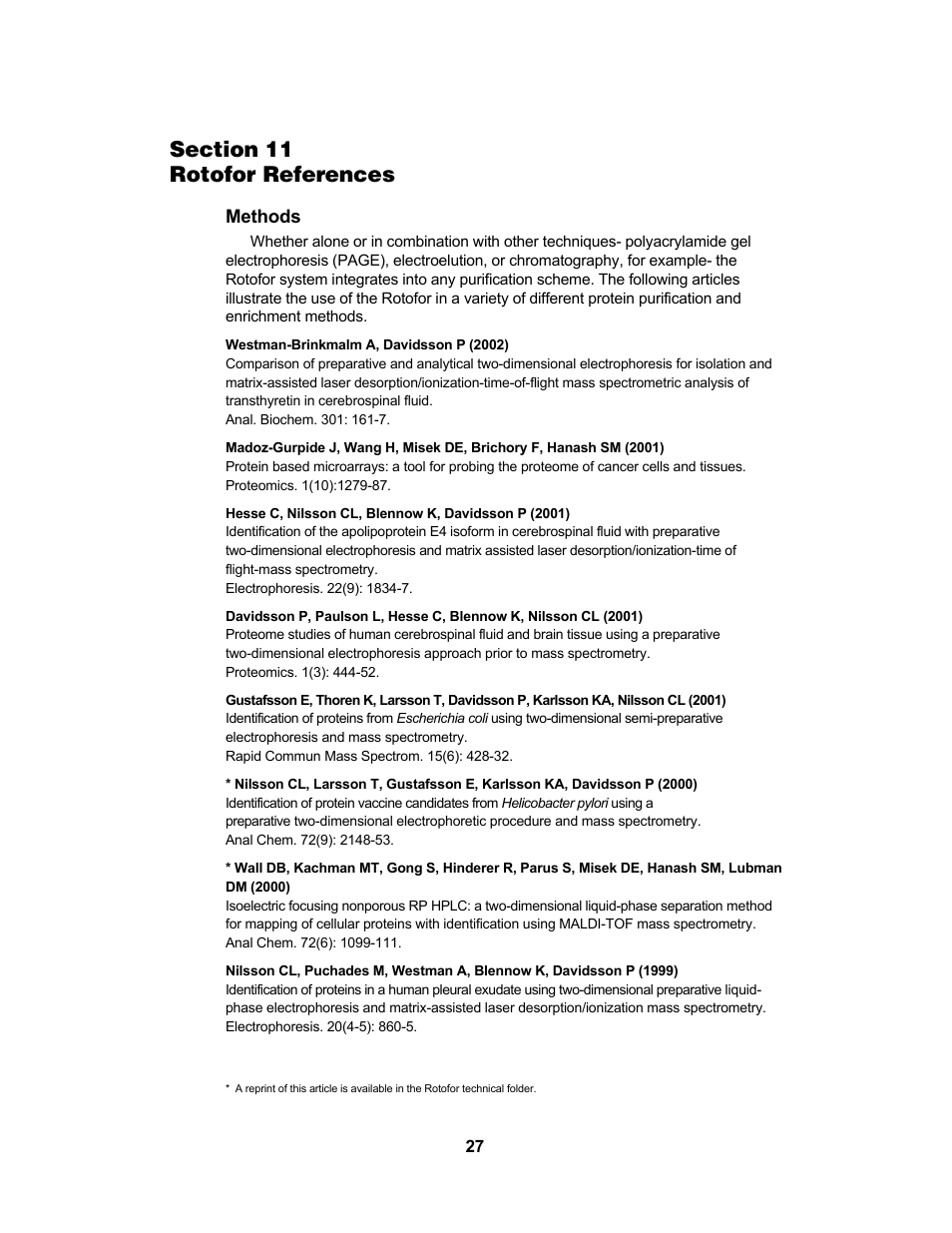 Bio-Rad Rotofor® and Mini Rotofor Cells User Manual | Page 31 / 52