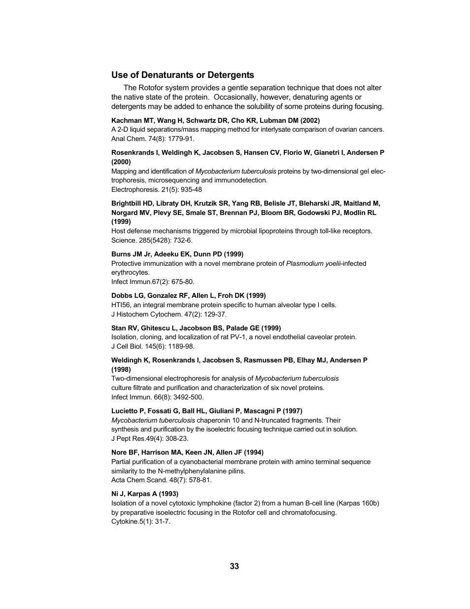 Bio-Rad Rotofor® and Mini Rotofor Cells User Manual | Page 37 / 52