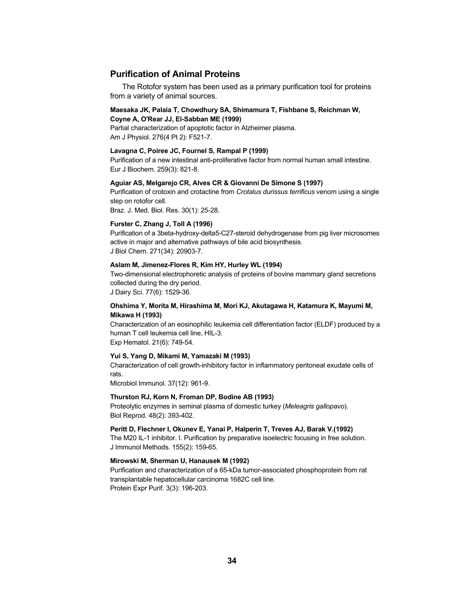 Bio-Rad Rotofor® and Mini Rotofor Cells User Manual | Page 38 / 52