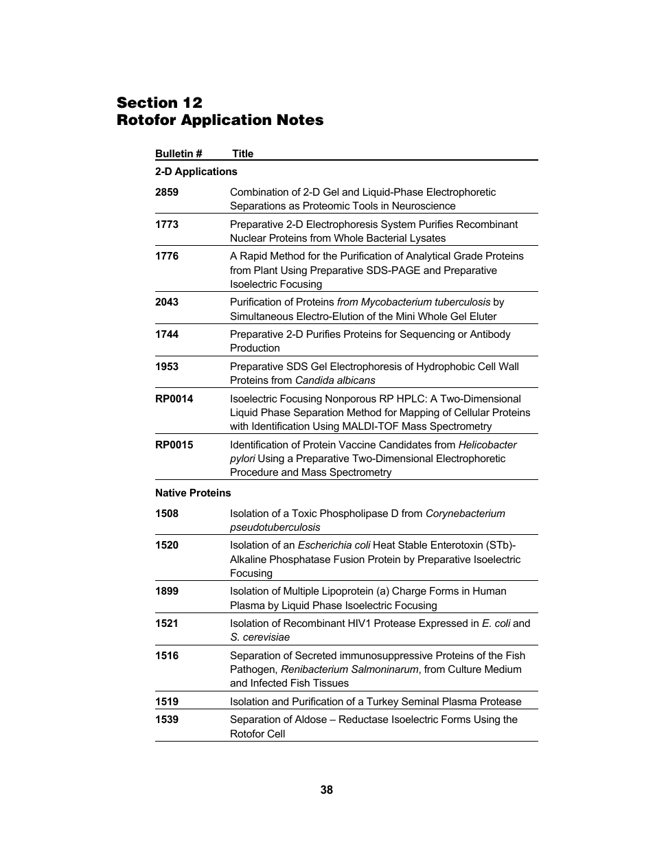 Bio-Rad Rotofor® and Mini Rotofor Cells User Manual | Page 42 / 52