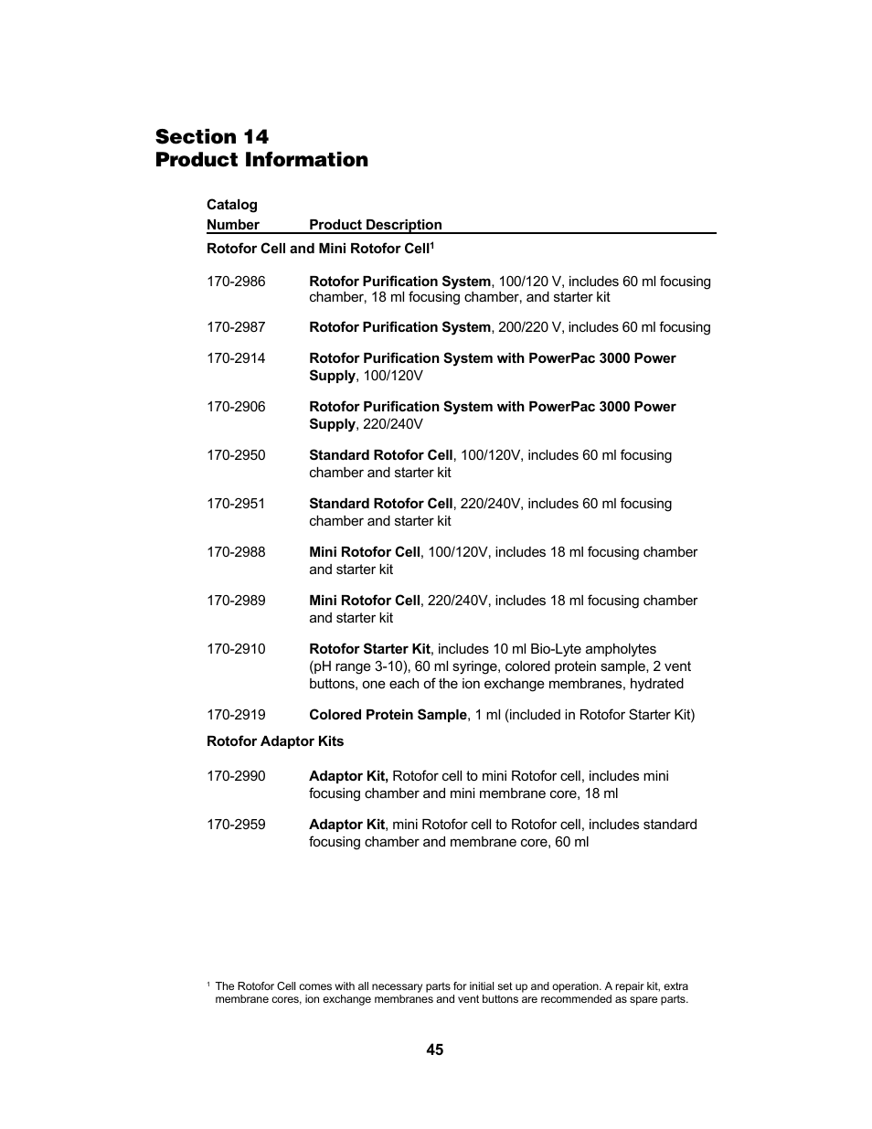 Bio-Rad Rotofor® and Mini Rotofor Cells User Manual | Page 49 / 52