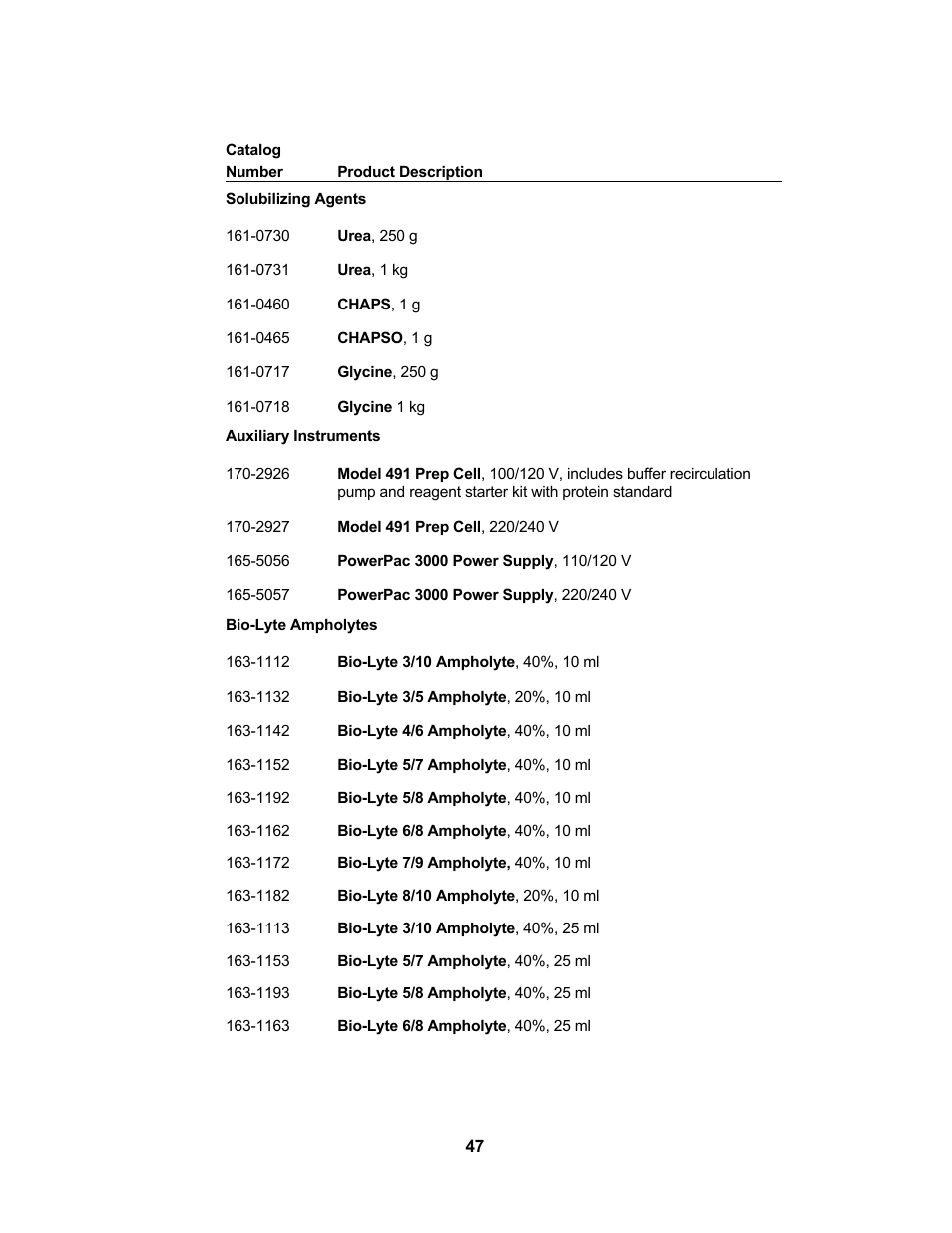 Bio-Rad Rotofor® and Mini Rotofor Cells User Manual | Page 51 / 52