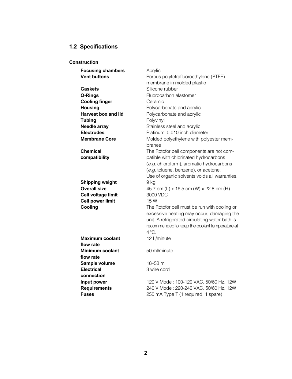 Bio-Rad Rotofor® and Mini Rotofor Cells User Manual | Page 6 / 52