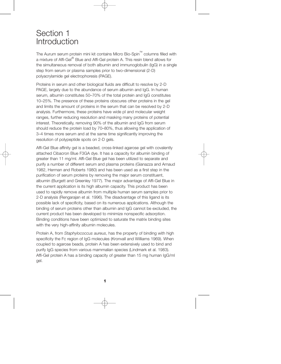 Bio-Rad Aurum Serum Protein Mini Kit User Manual | Page 3 / 13