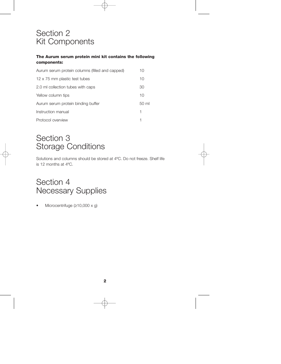 Bio-Rad Aurum Serum Protein Mini Kit User Manual | Page 4 / 13