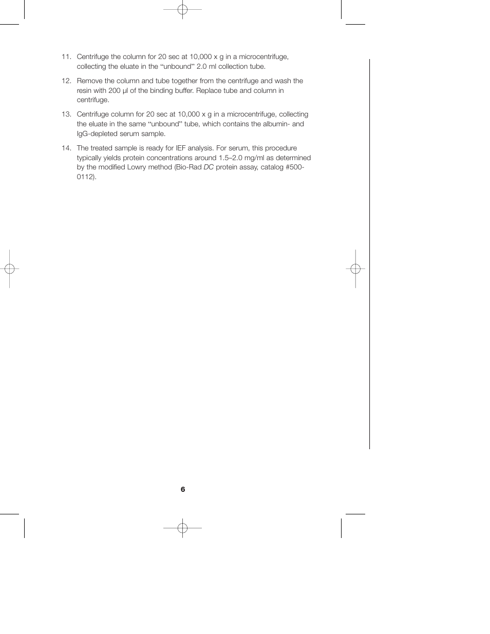 Bio-Rad Aurum Serum Protein Mini Kit User Manual | Page 8 / 13
