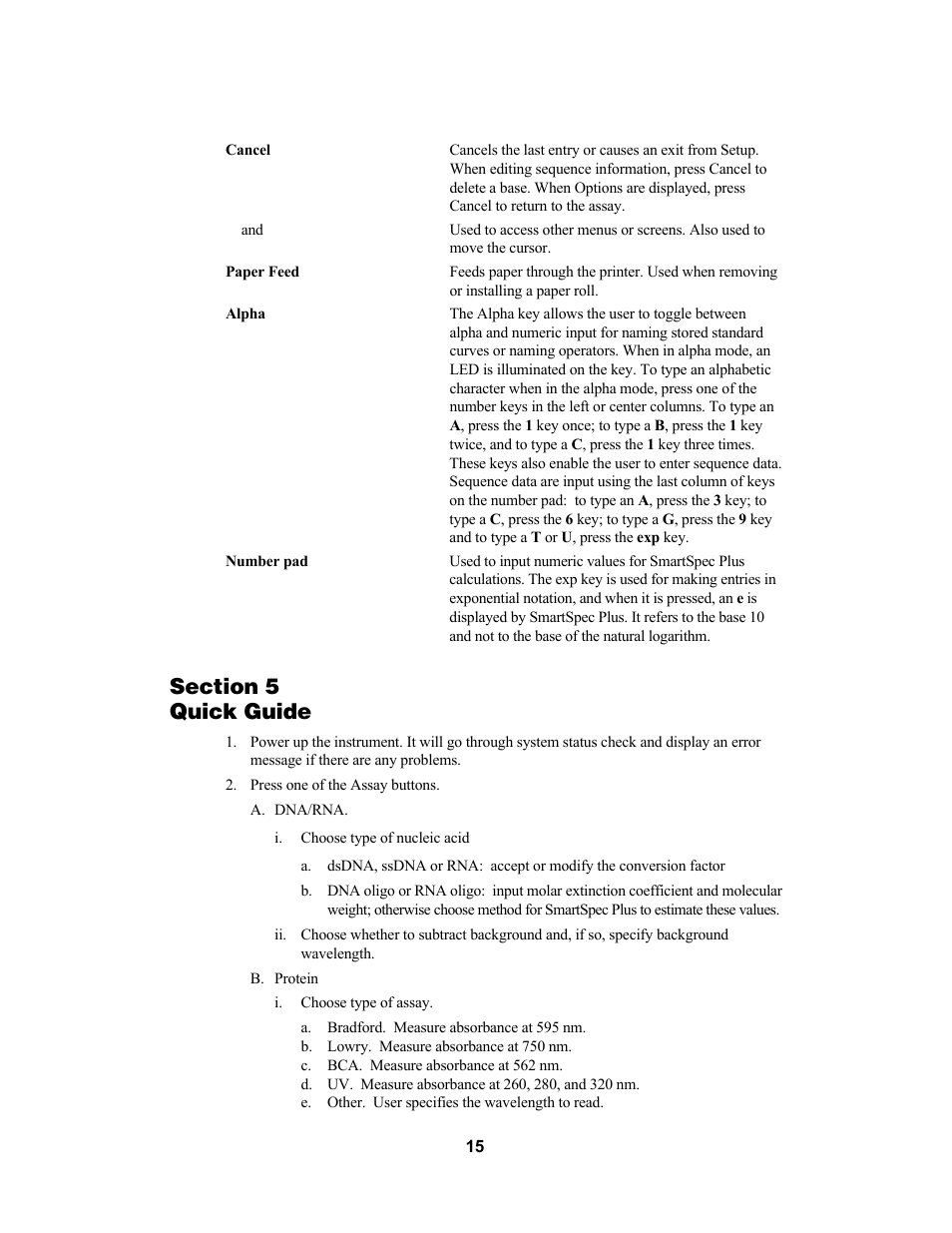 Bio-Rad SmartSpec Plus Spectrophotometer User Manual | Page 18 / 58