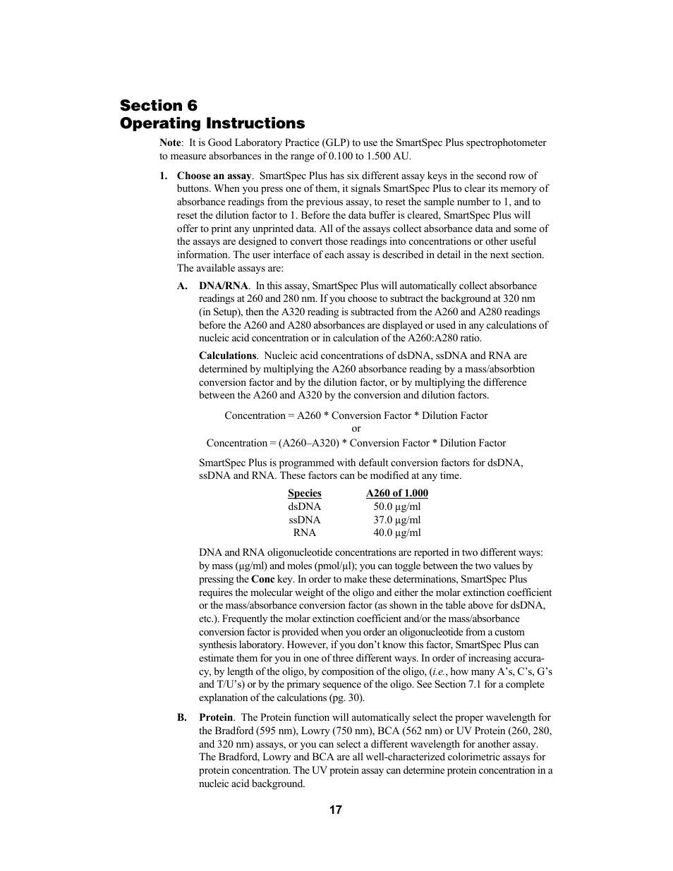 Bio-Rad SmartSpec Plus Spectrophotometer User Manual | Page 20 / 58