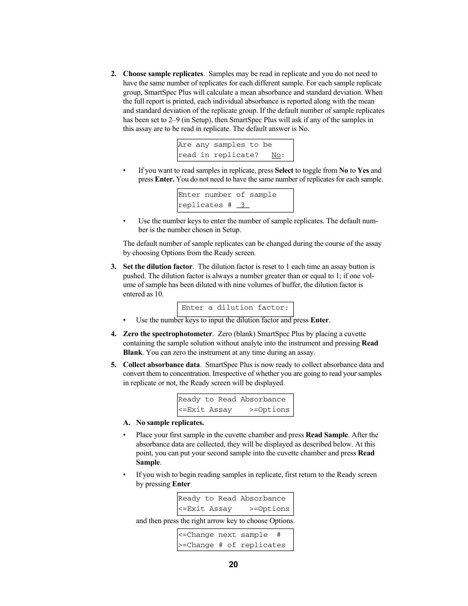 Bio-Rad SmartSpec Plus Spectrophotometer User Manual | Page 23 / 58