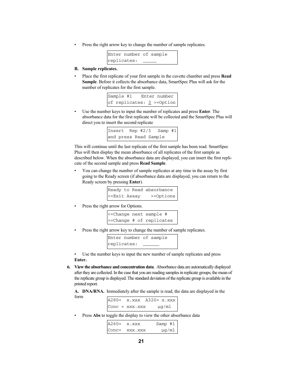 Bio-Rad SmartSpec Plus Spectrophotometer User Manual | Page 24 / 58