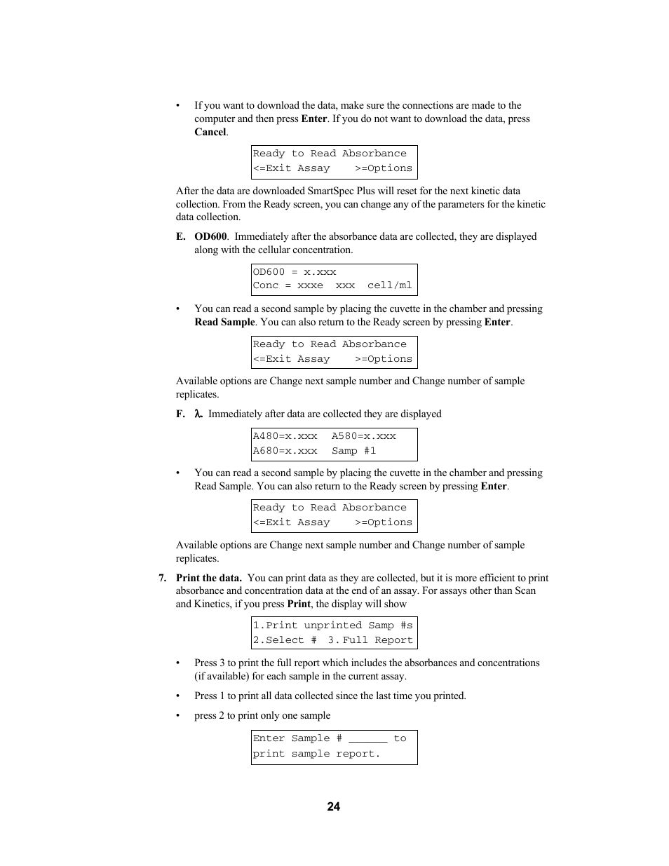 Bio-Rad SmartSpec Plus Spectrophotometer User Manual | Page 27 / 58