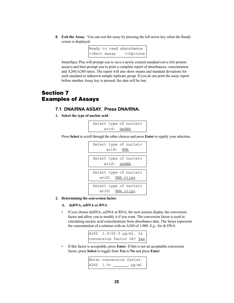 Bio-Rad SmartSpec Plus Spectrophotometer User Manual | Page 28 / 58