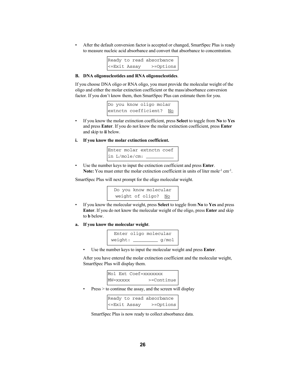 Bio-Rad SmartSpec Plus Spectrophotometer User Manual | Page 29 / 58