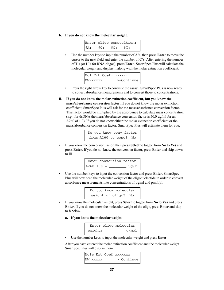 Bio-Rad SmartSpec Plus Spectrophotometer User Manual | Page 30 / 58