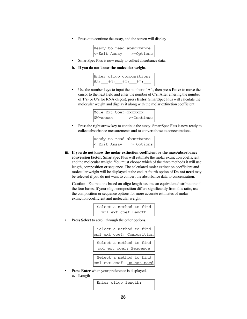 Bio-Rad SmartSpec Plus Spectrophotometer User Manual | Page 31 / 58