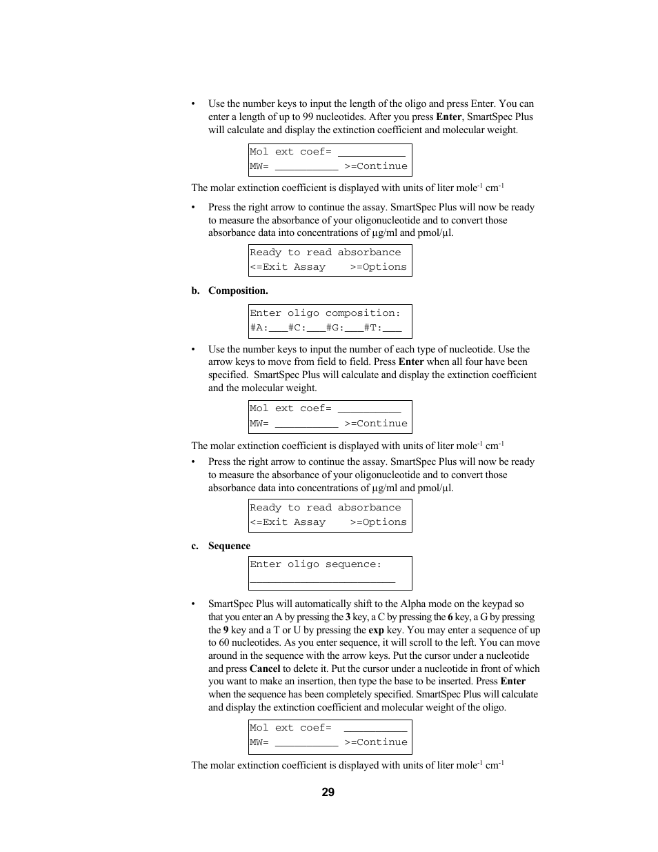 Bio-Rad SmartSpec Plus Spectrophotometer User Manual | Page 32 / 58