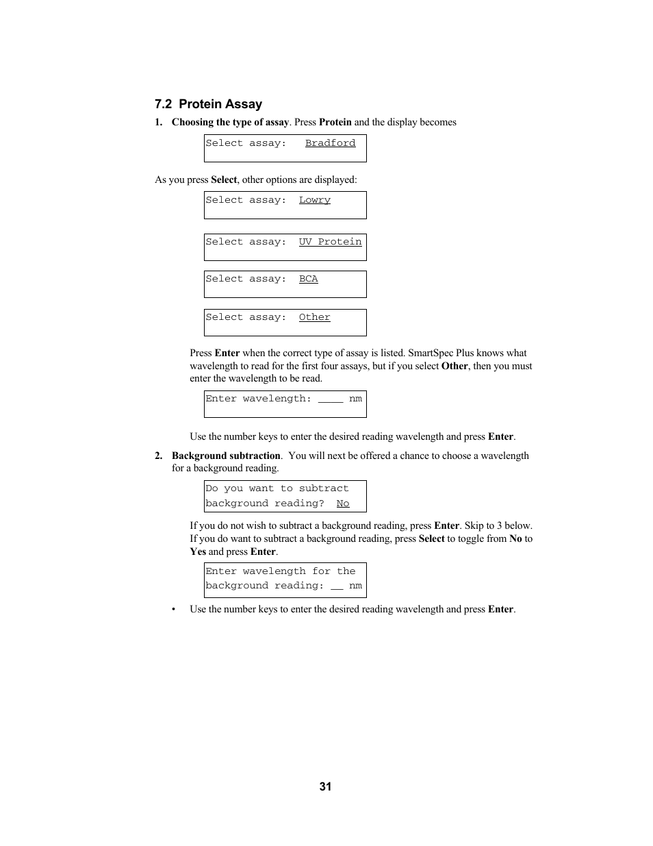 Bio-Rad SmartSpec Plus Spectrophotometer User Manual | Page 34 / 58