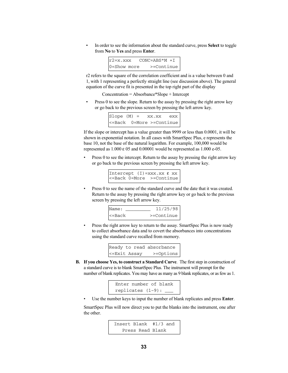 Bio-Rad SmartSpec Plus Spectrophotometer User Manual | Page 36 / 58