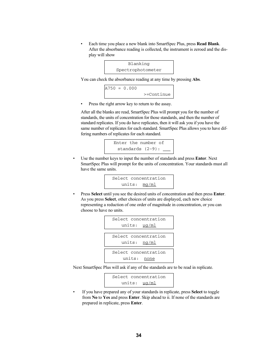 Bio-Rad SmartSpec Plus Spectrophotometer User Manual | Page 37 / 58