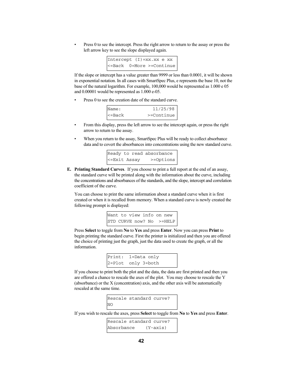 Bio-Rad SmartSpec Plus Spectrophotometer User Manual | Page 45 / 58