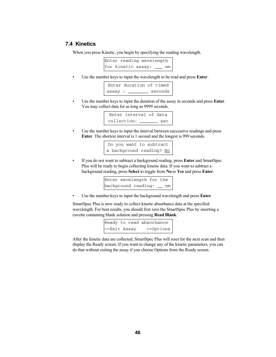 Bio-Rad SmartSpec Plus Spectrophotometer User Manual | Page 49 / 58