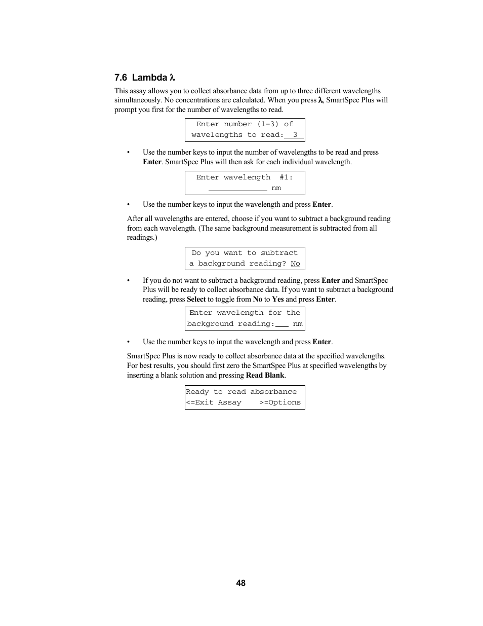 Bio-Rad SmartSpec Plus Spectrophotometer User Manual | Page 51 / 58