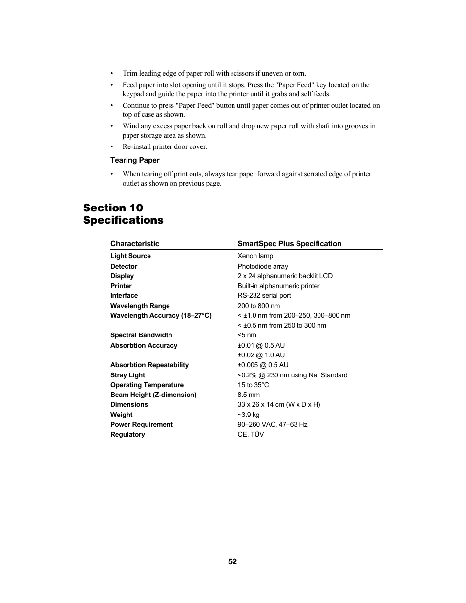 Bio-Rad SmartSpec Plus Spectrophotometer User Manual | Page 55 / 58