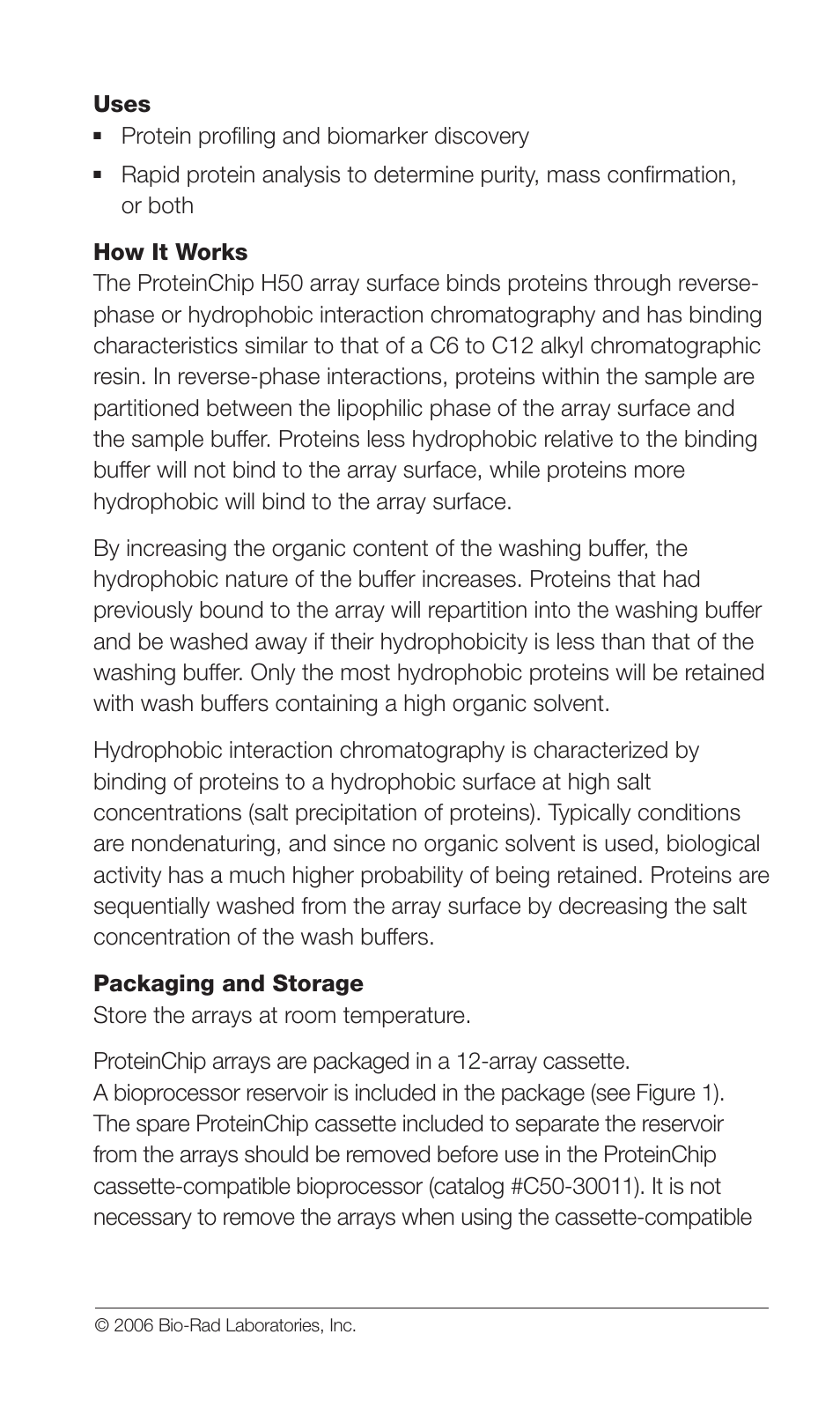 Bio-Rad Chromatographic Surfaces User Manual | Page 2 / 8