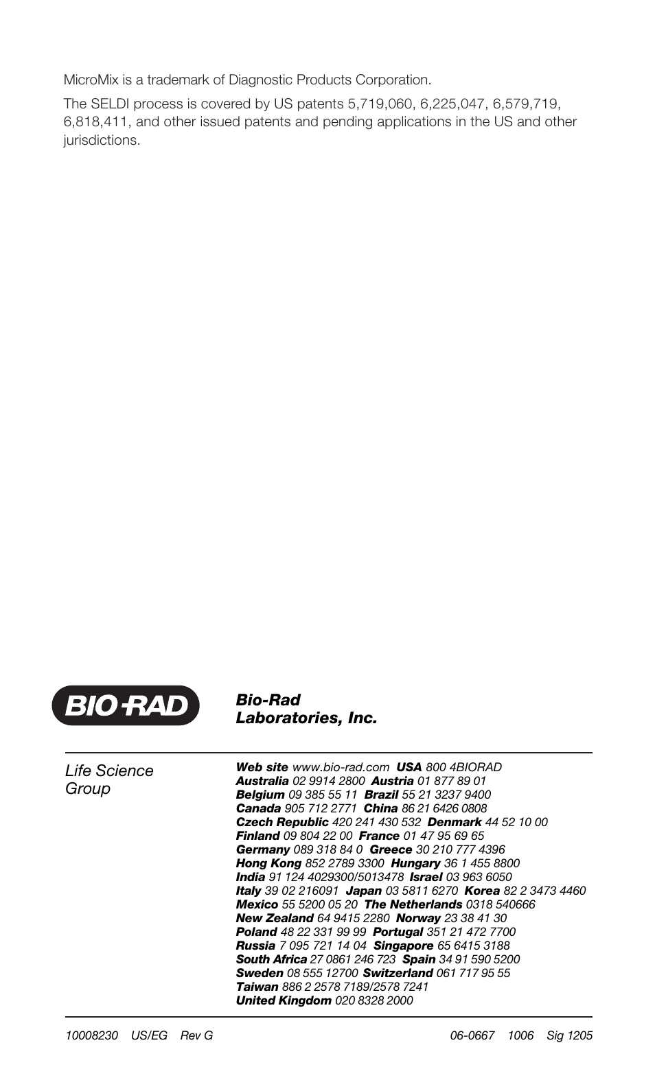 Bio-Rad Chromatographic Surfaces User Manual | Page 8 / 8