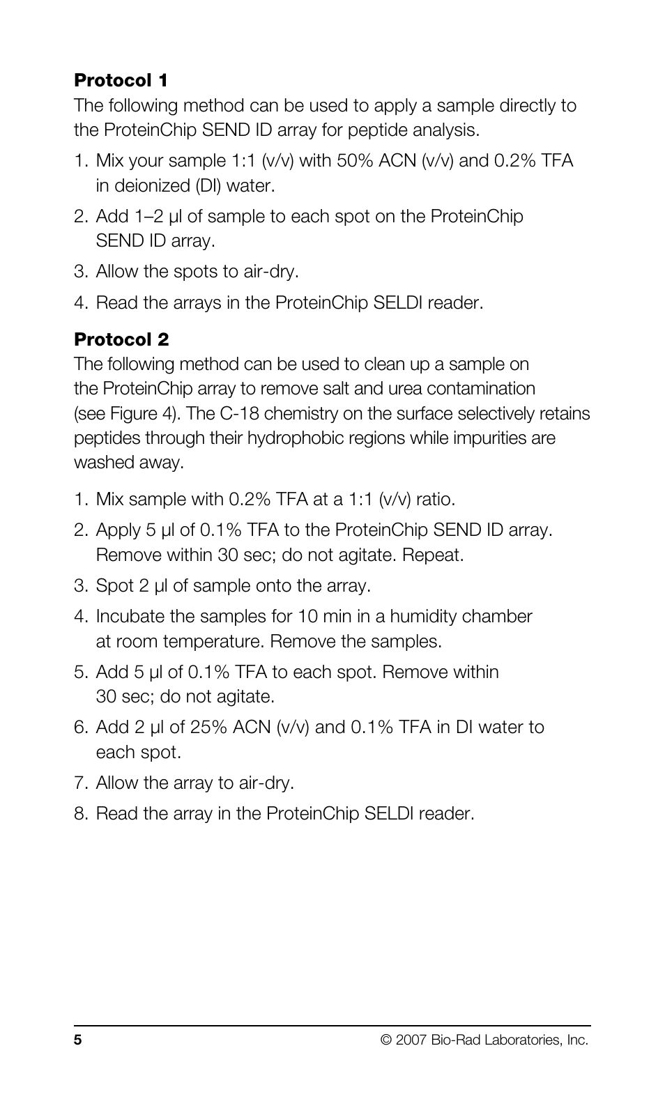 Bio-Rad Matrix-Prepared Surfaces User Manual | Page 6 / 8