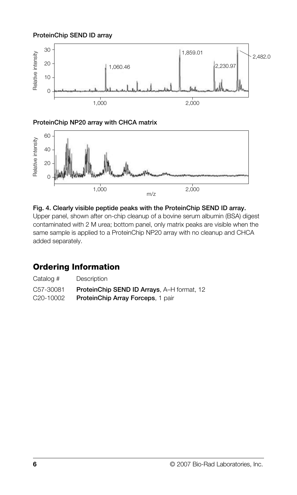 Ordering information | Bio-Rad Matrix-Prepared Surfaces User Manual | Page 7 / 8