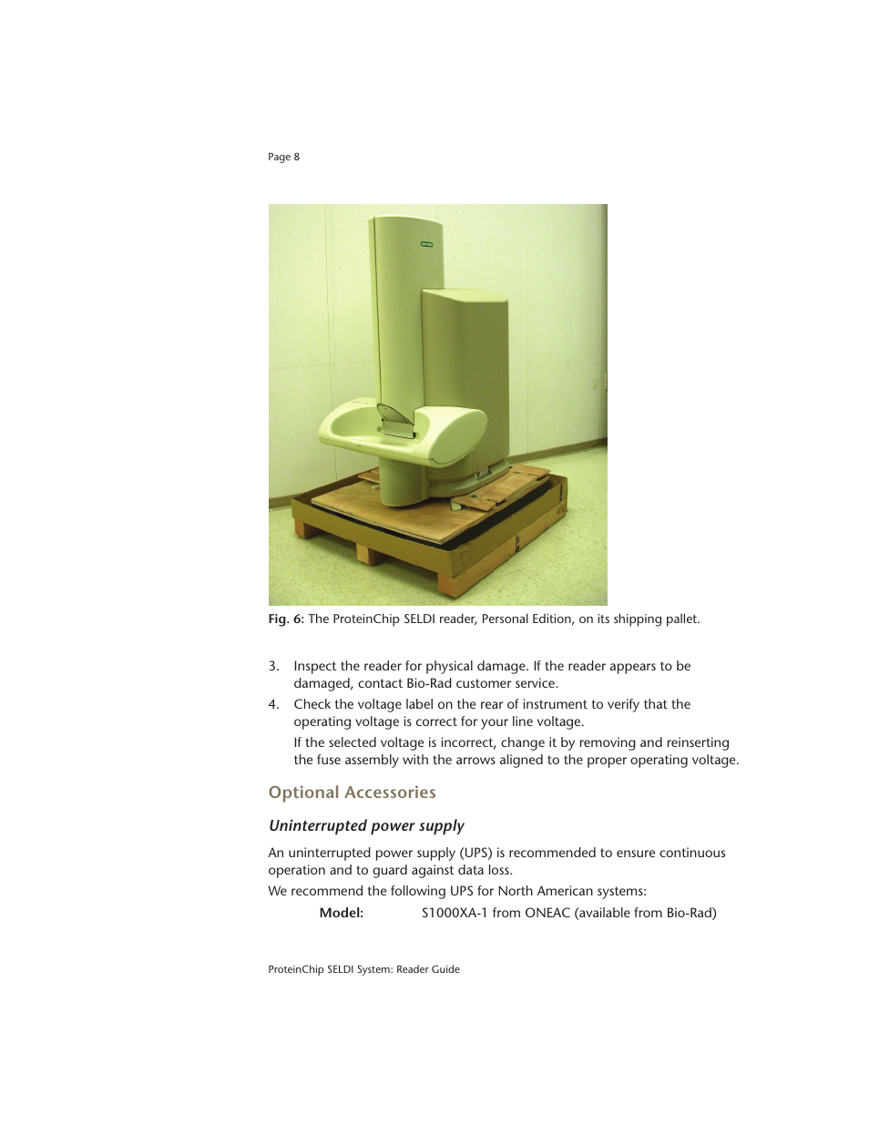 Optional accessories | Bio-Rad ProteinChip Data Manager Software User Manual | Page 13 / 58