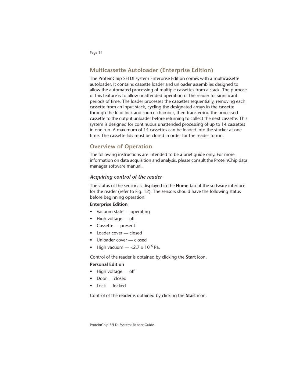 Multicassette autoloader (enterprise edition), Overview of operation | Bio-Rad ProteinChip Data Manager Software User Manual | Page 19 / 58